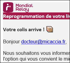Docteur MICACCIA... Votre colis arrive !